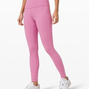 lululemon wunder under leggings 25’ magenta glow